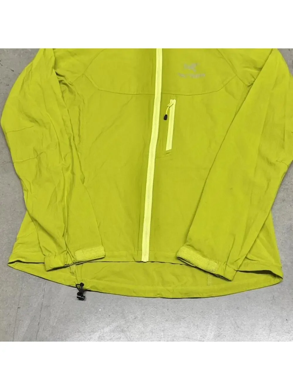 Arc'teryx Squamish Hoody Women's Small Yellow Windbreaker Jacket Light Full Zip - Picture 3 of 8